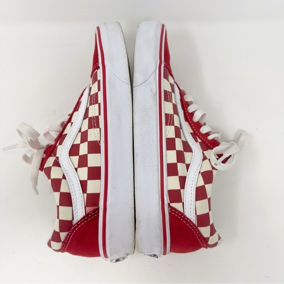 Vans Red Checkerboard Sneakers - Picture 7 of 8